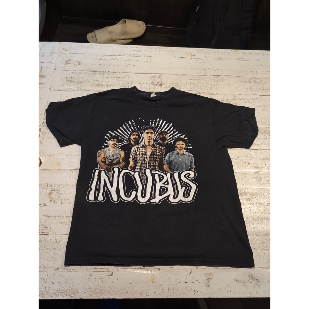 Y2k Incubus Band Graphic T-Shirt Mens L Black Vintage Alternative Rock Tee